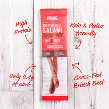 Load image into Gallery viewer, The Hot &amp; Spicy - Lean Beef Salamis
